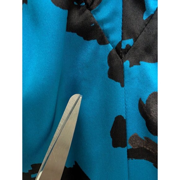 Dries Van Noten Silk Babydoll Slip Dress Sz 36 US 4/6 Blue Black Luxury - Picture 10 of 16